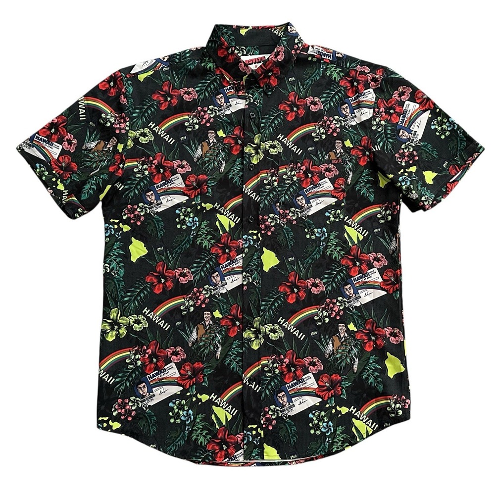 RSVLTS x Superbad McLovin Short Sleeve Button Up Graphic Shirt Mens Size L